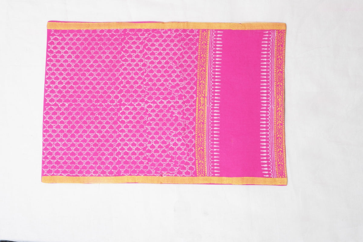 White Jaal Pink Table Mat 18*12(set of 2)