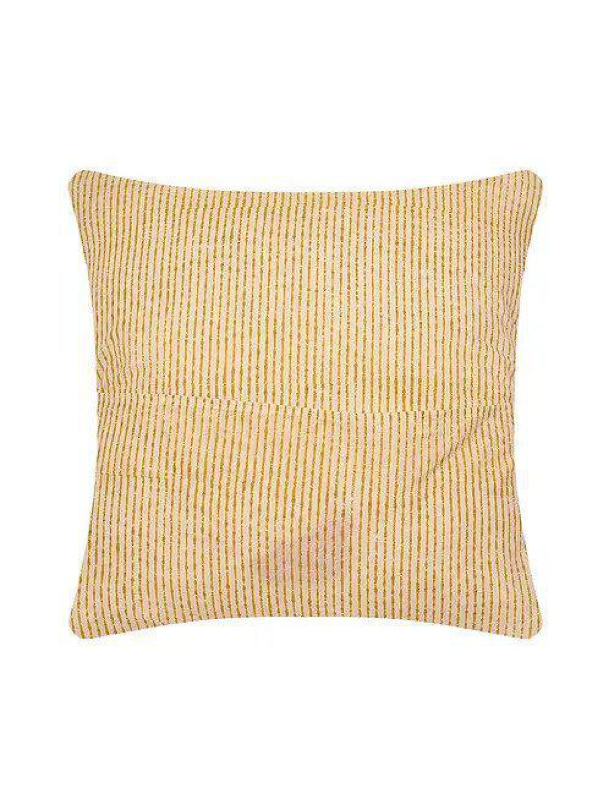 Yellow & White Set Of 2 Hand Block Printed Cushion Cover
