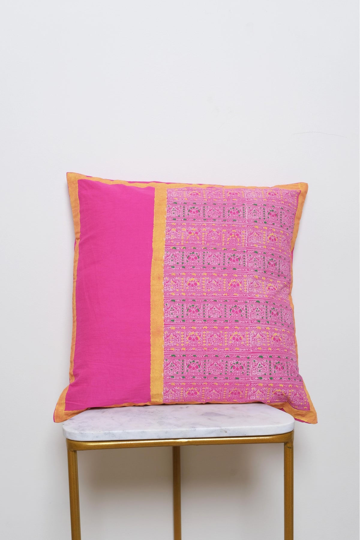 Pata Print Pink Cushion Cover 16*16 (set of 2)