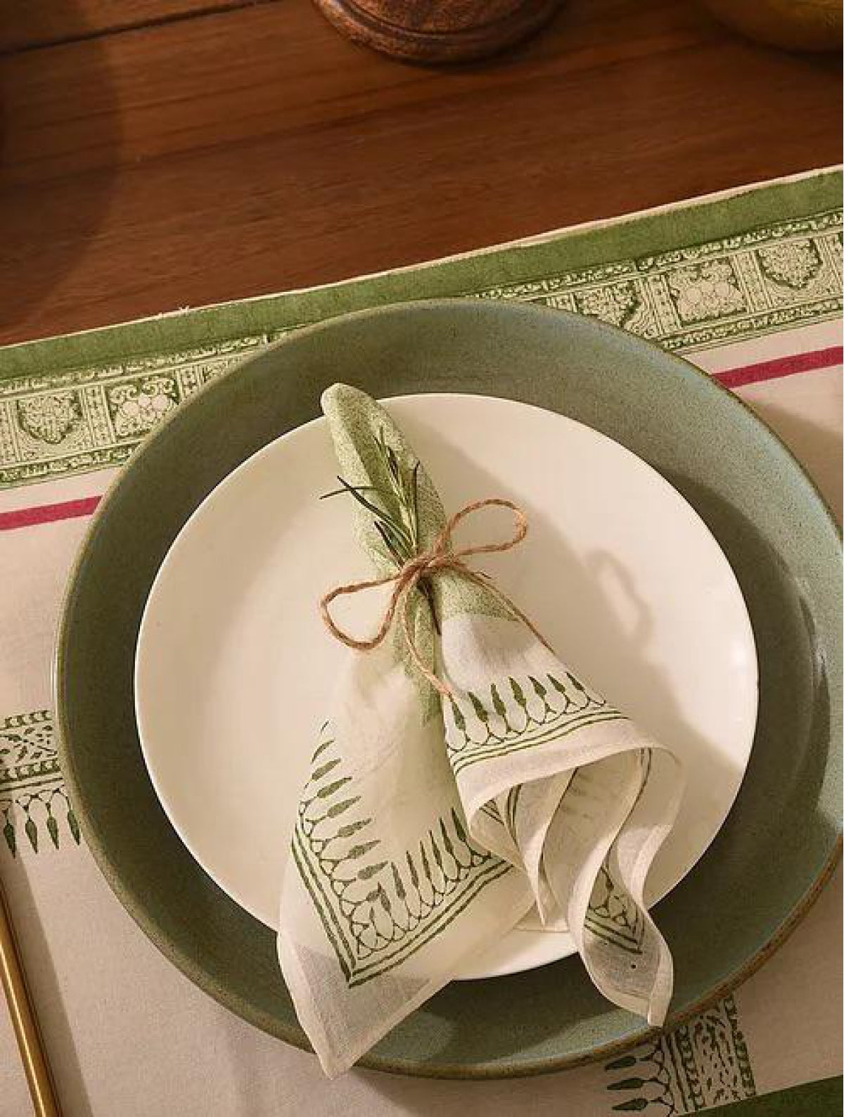 Pink Table Mats with Napkins (Set of 12)