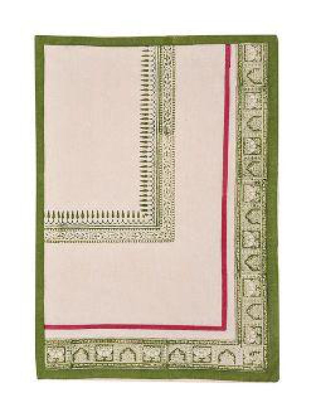 Green Stripe Table Mats with Napkins (Set of 12)